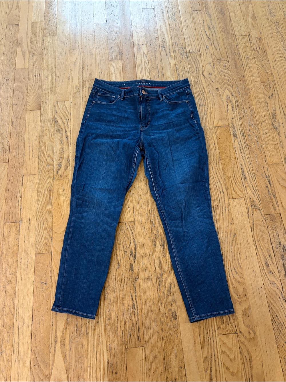 White House Black Market Women's Dark Blue Skinny Jeans